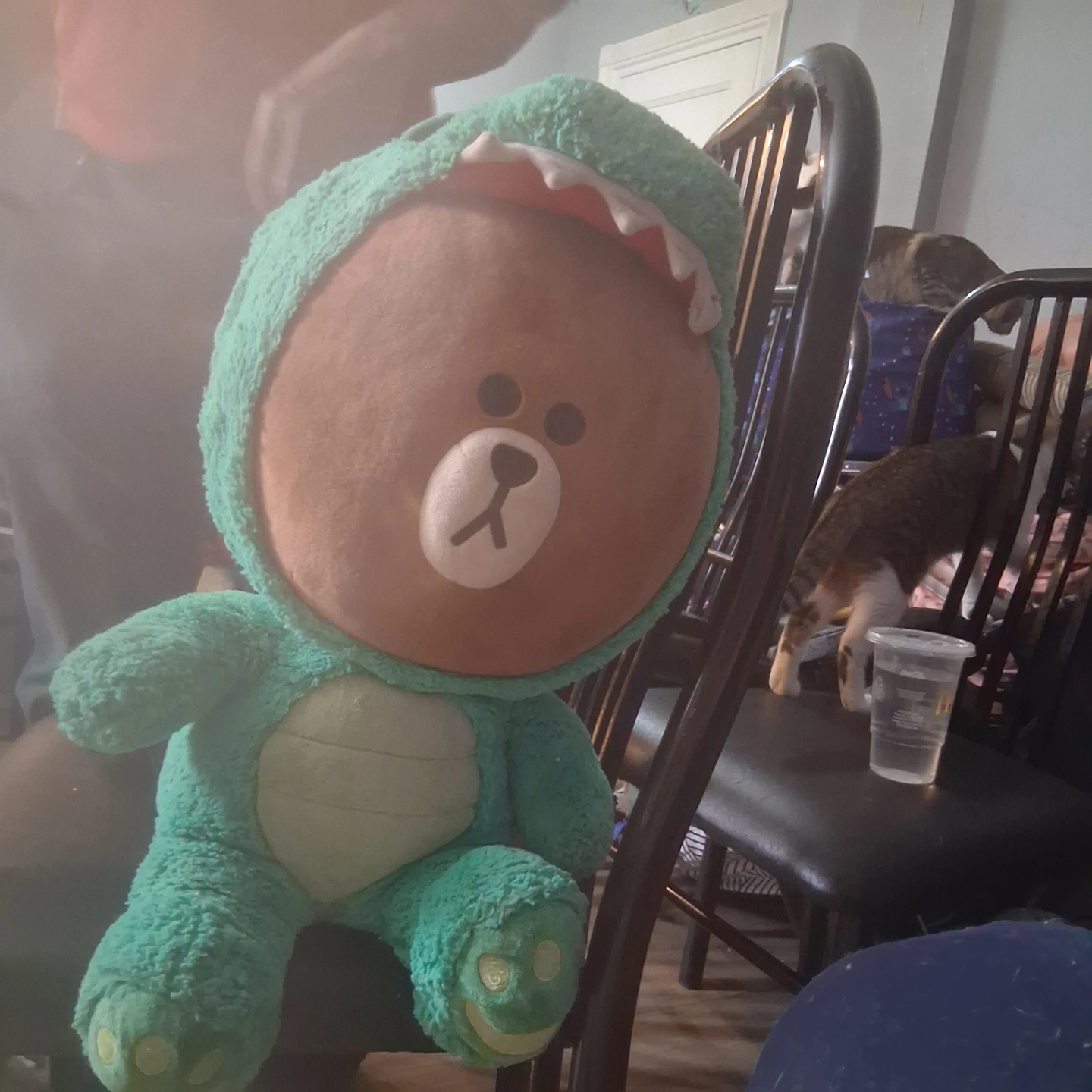 Line Friends Brown Bear in Dinosaur Costume Plush Toy - photo 2