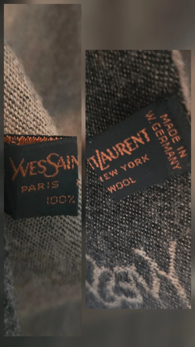 Vintage Yves Saint Laurent Wool Scarf - photo 2