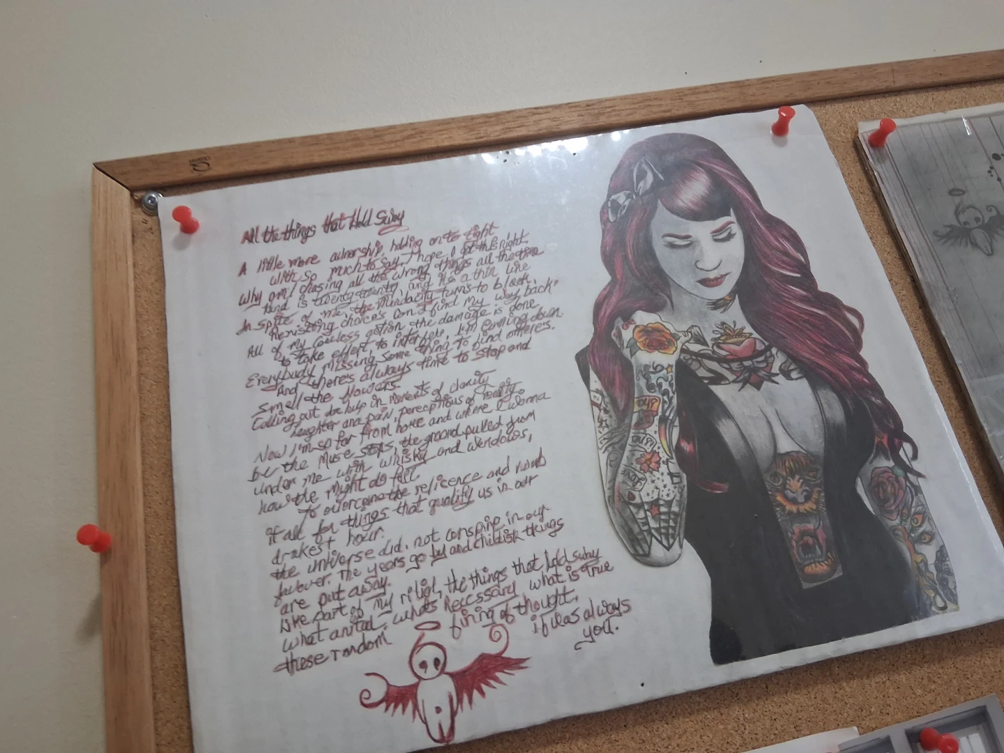 Tattoo Art Print with Poem from mastqui penitentiary - photo 2