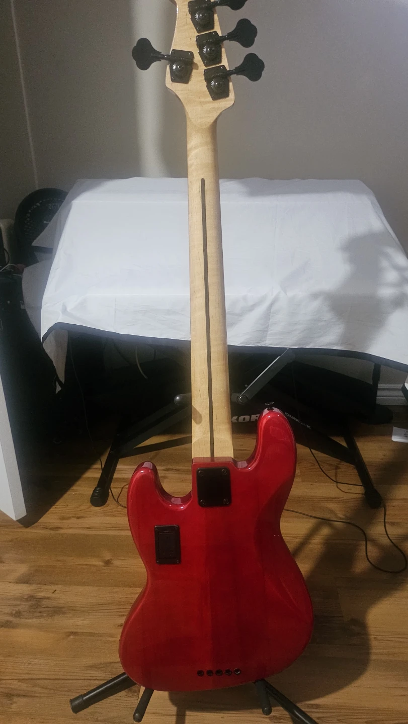 Red 5-String Bass Guitar - photo 3