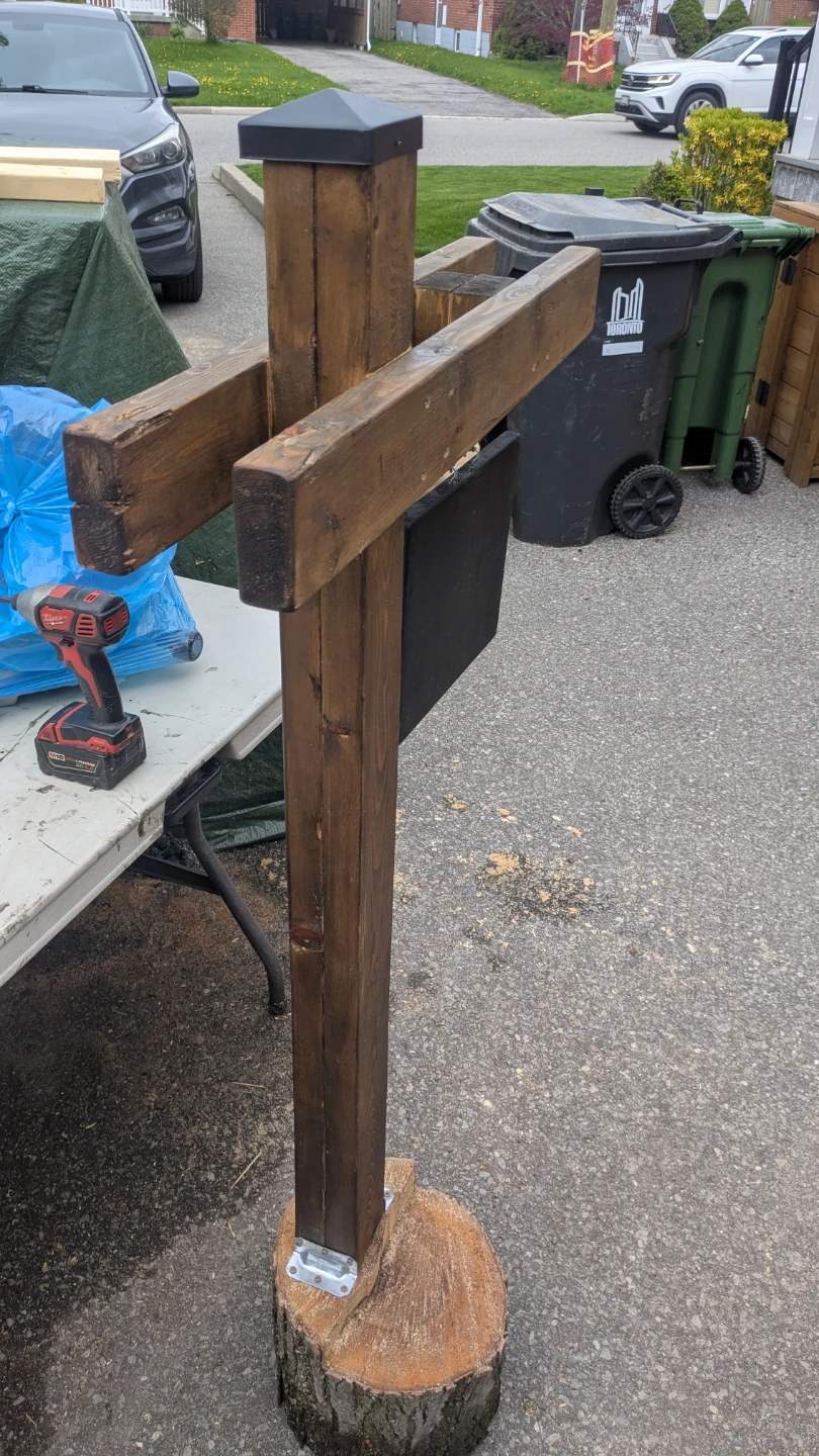 Handmade Wooden Sign Post - photo 2