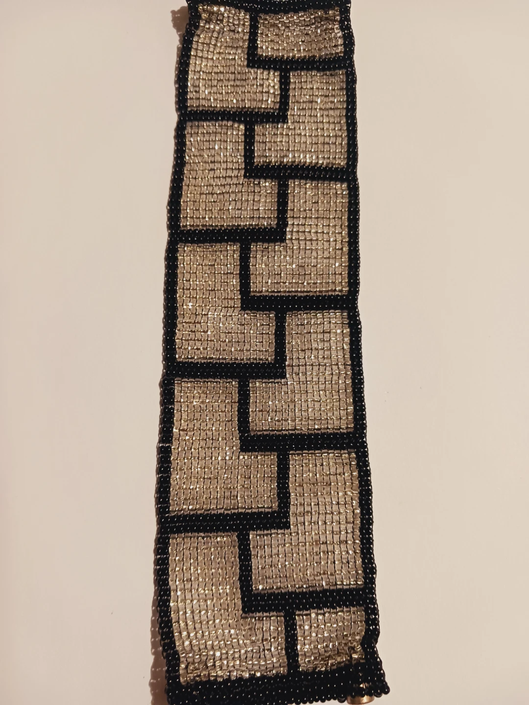New !!:Geometric Black & Silver Beaded Bracelet - photo 4