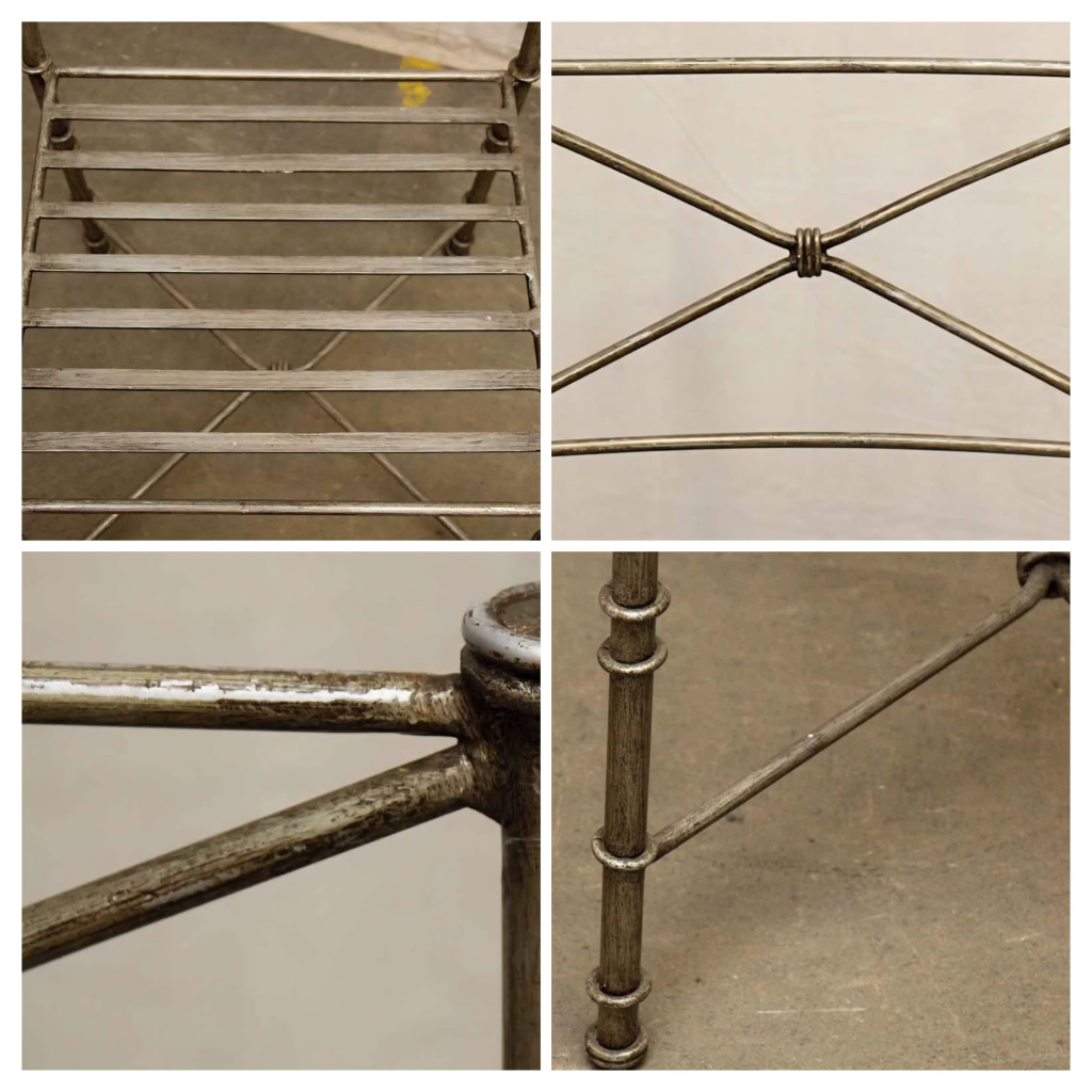 Vintage Set of 2 Wrought Iron Bar Stools - photo 3
