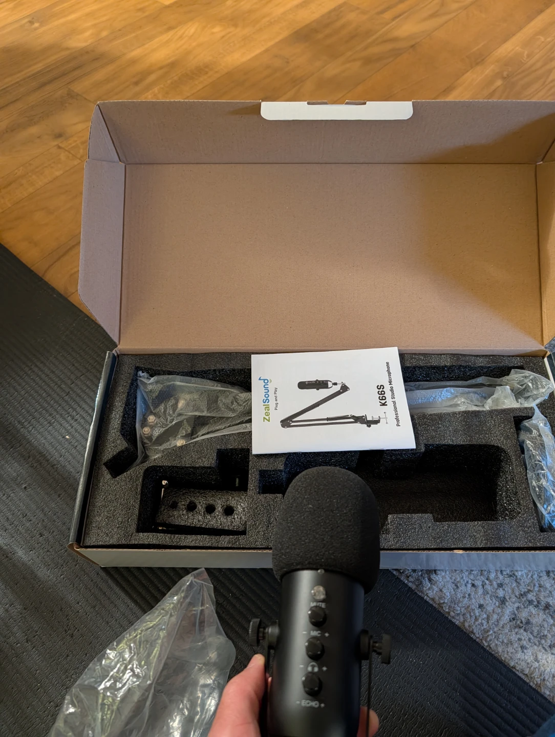 ZealSound K66S Professional Studio Microphone with Boom Arm - photo 4