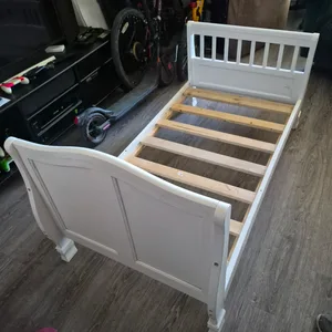 White Sleigh Style Toddler Bed