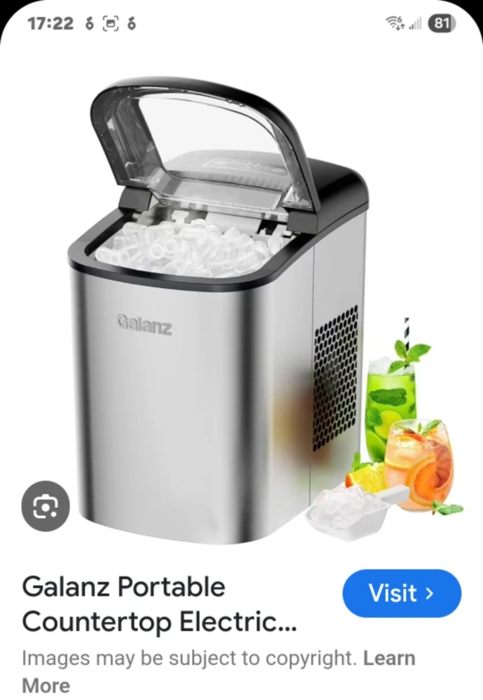 Galanz Portable Countertop Ice Maker