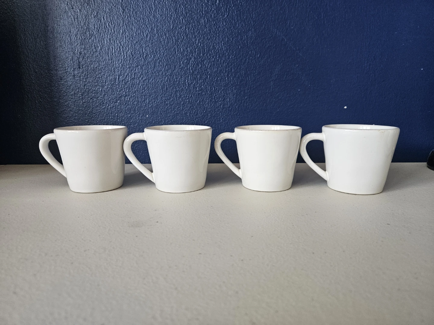 4 Crate & Barrel Marin 8-oz. Stoneware White Mug