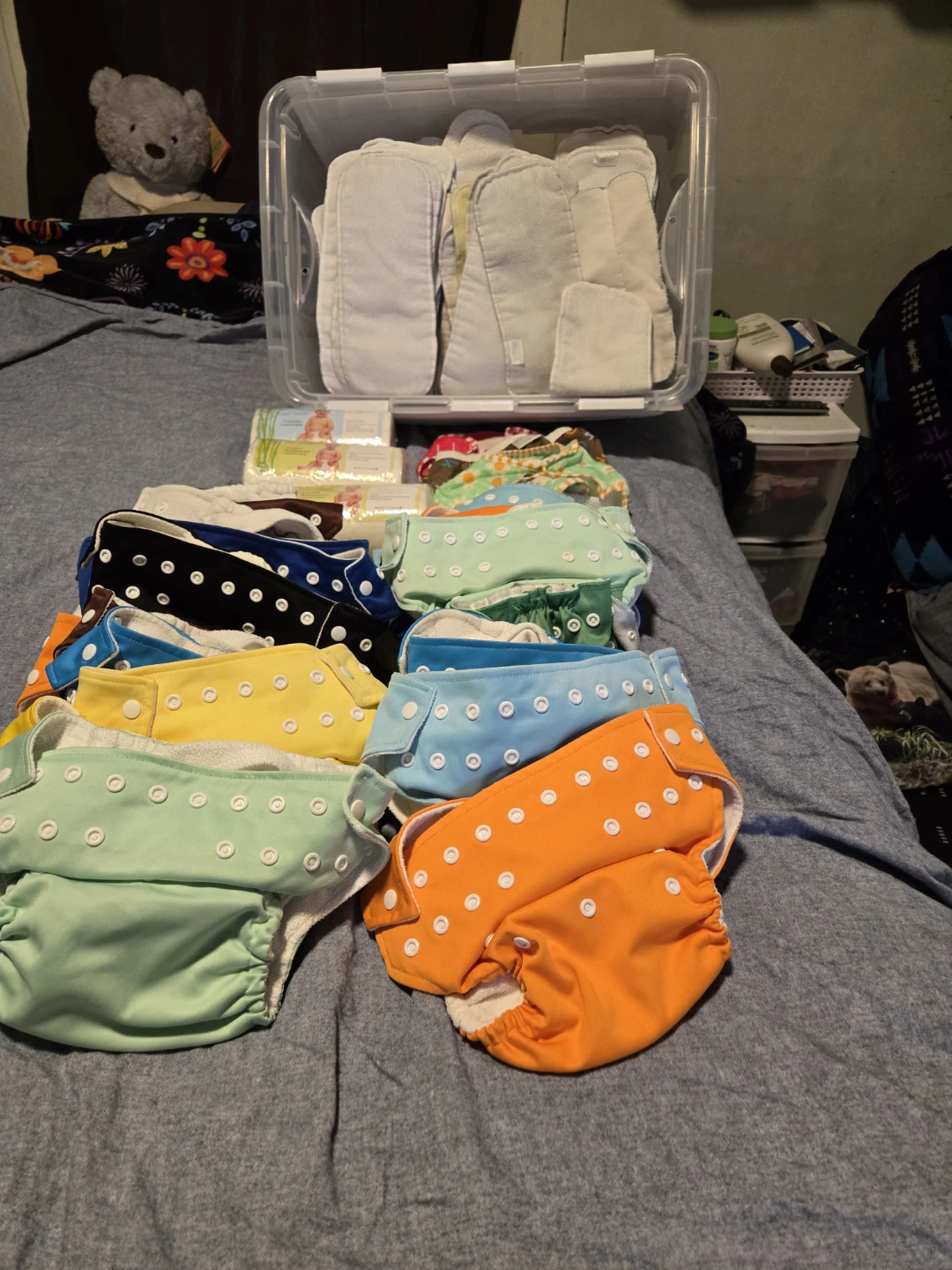 Reusable Cloth Diapers and Bamboo Liners Lot - photo 2