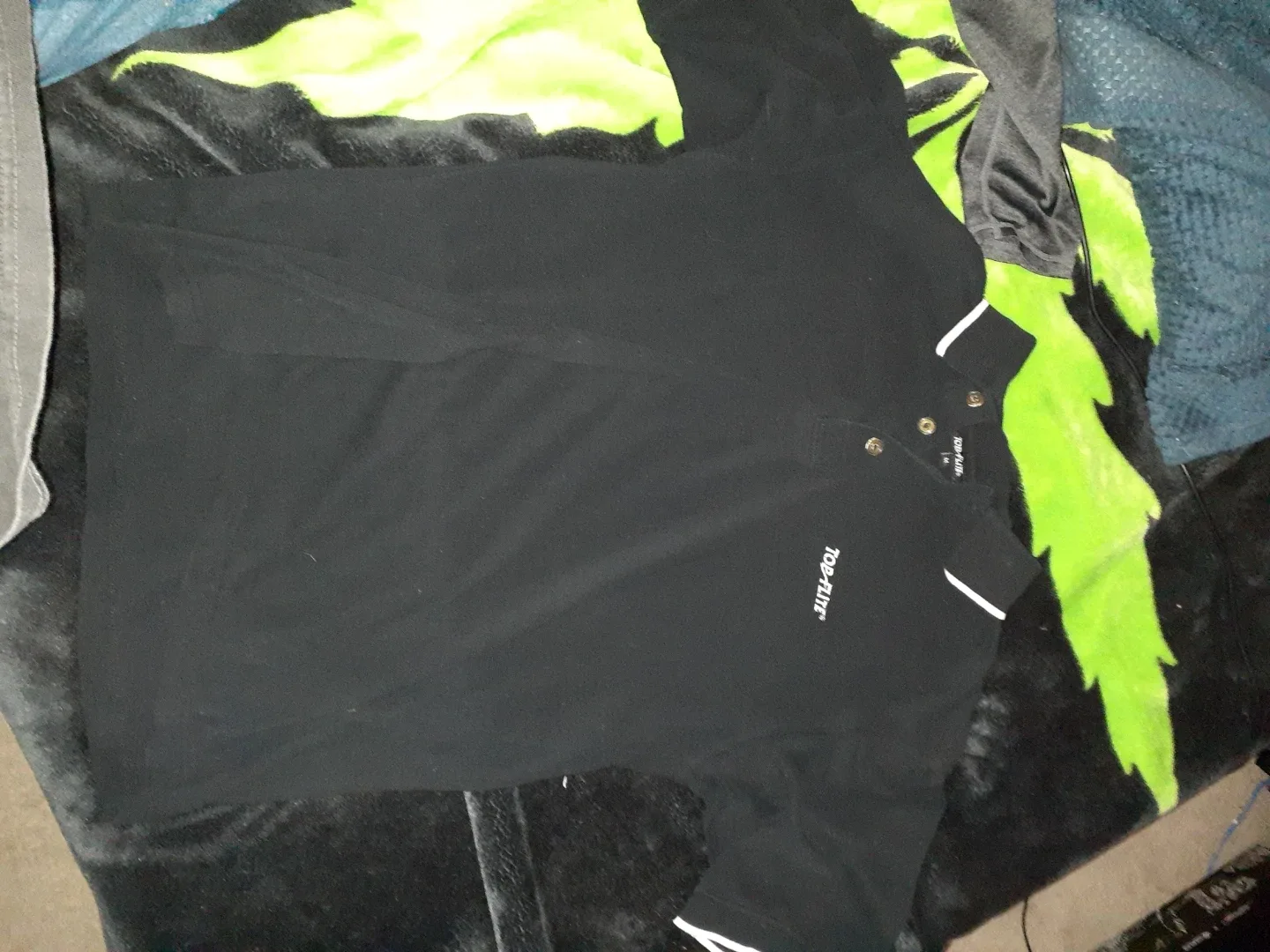 Top-Flite Men's Black Polo Shirt - Size Medium