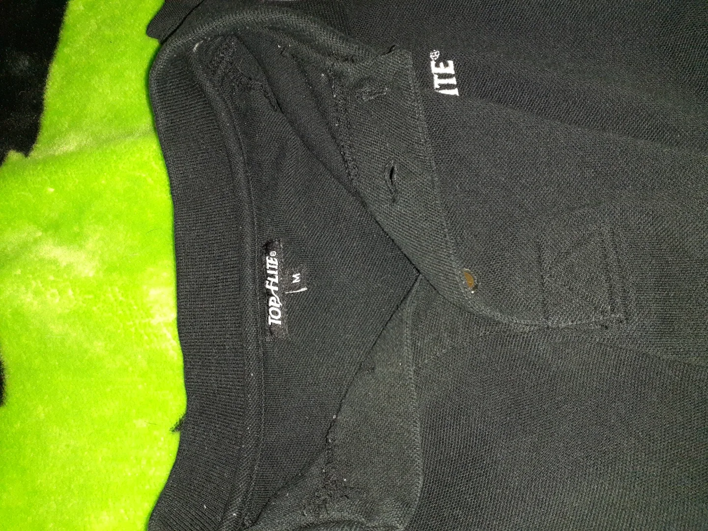 Top-Flite Men's Black Polo Shirt - Size Medium - photo 2