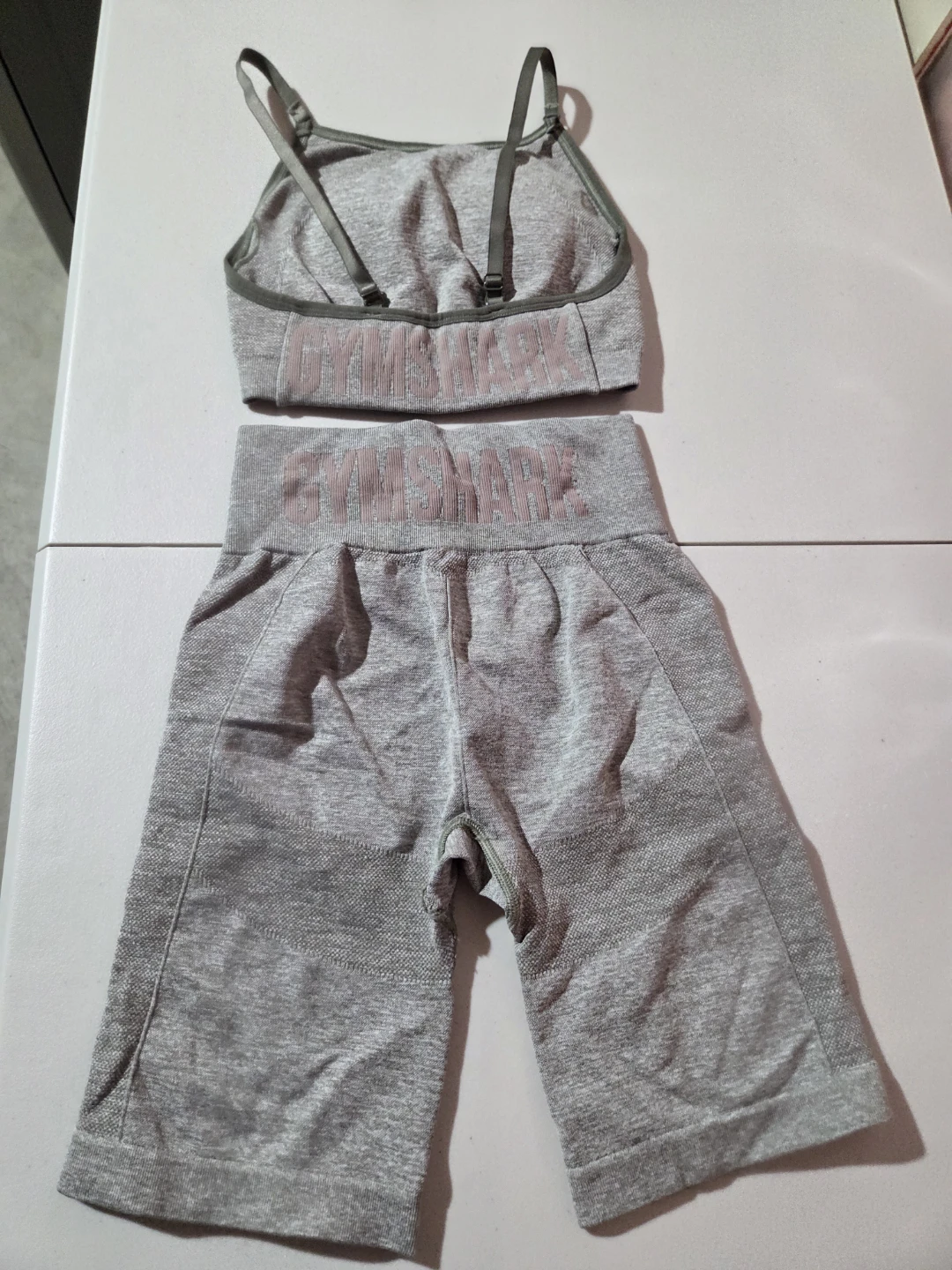 Gymshark Grey Sports Bra and Shorts Set - photo 2