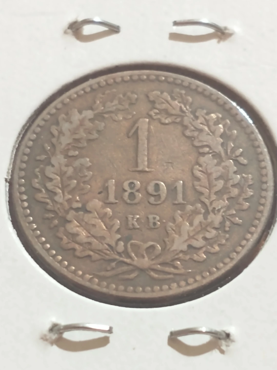 1891 Hungary 1 Krajczar Coin - photo 3
