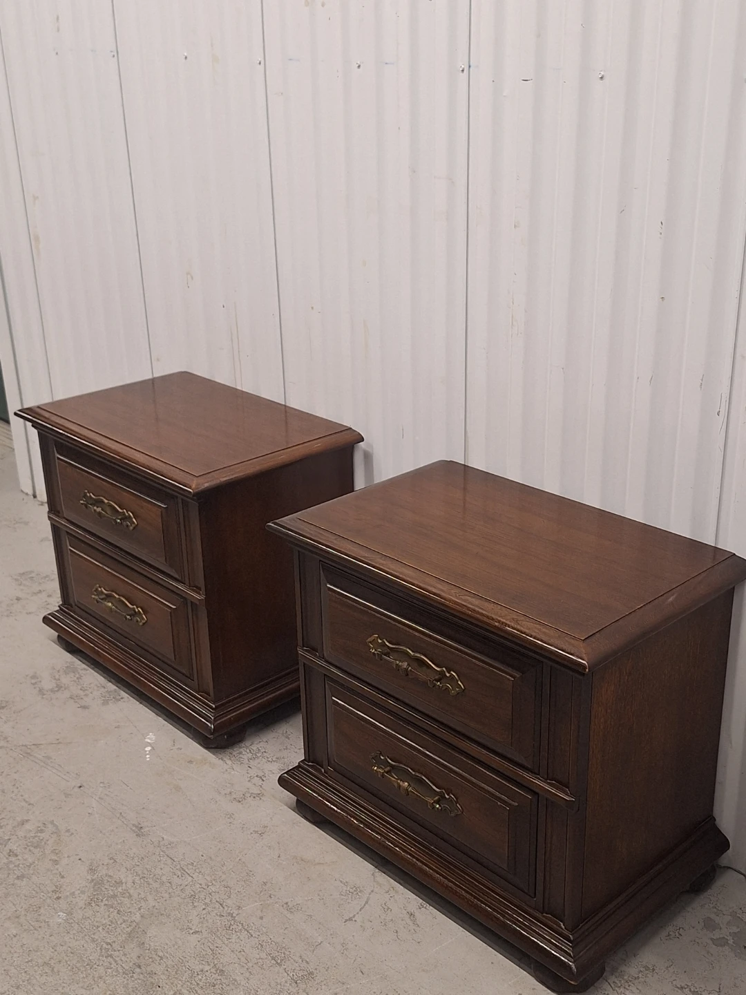 (2) Solid Wood Wood Nightstands -Excellent Condition - photo 2