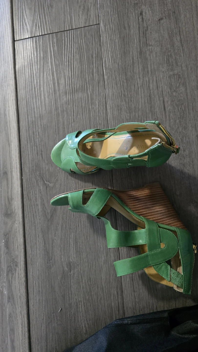 Vince Camuto Green Strappy Wedge women Heels