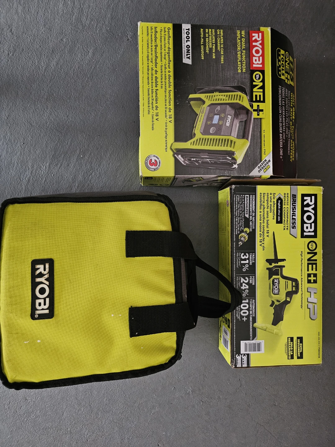 Ryobi ONE+ 18V cordless set