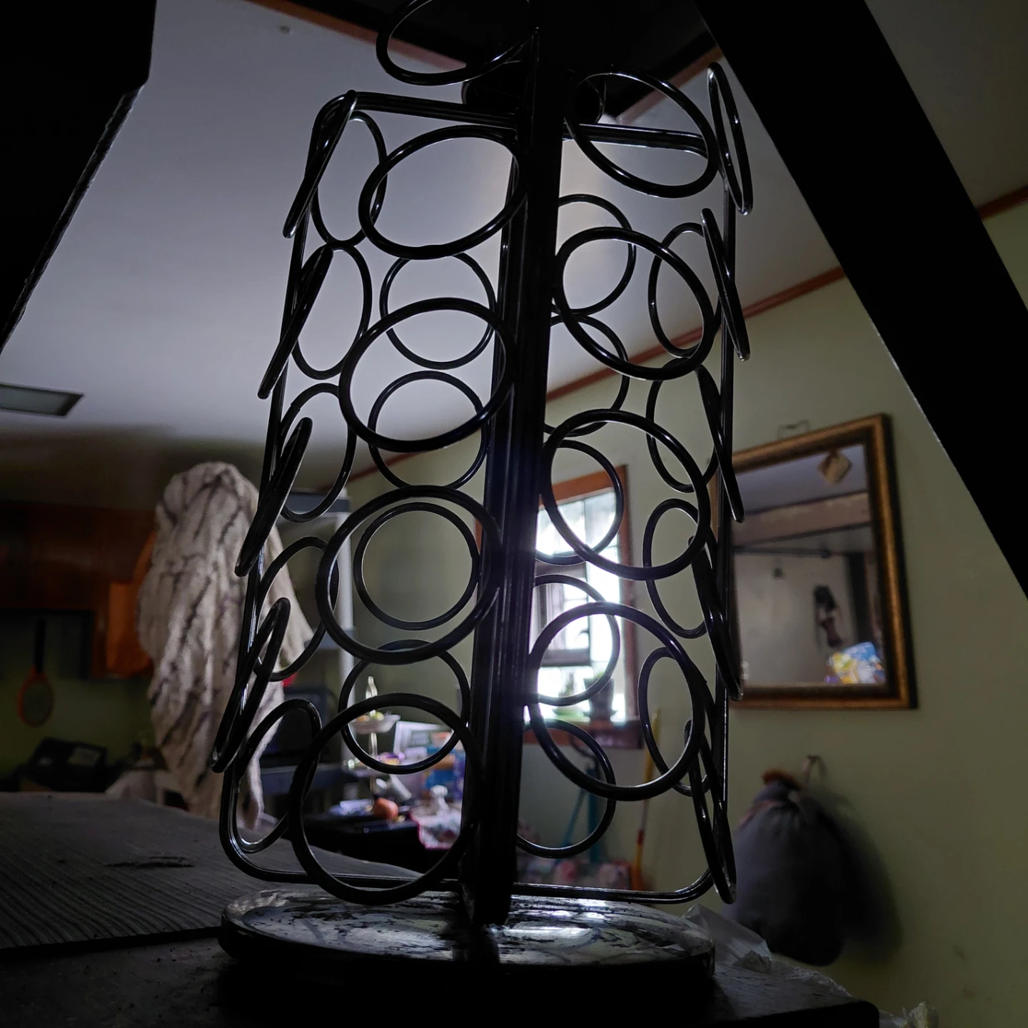 Black Metal Decorative Wine Rack