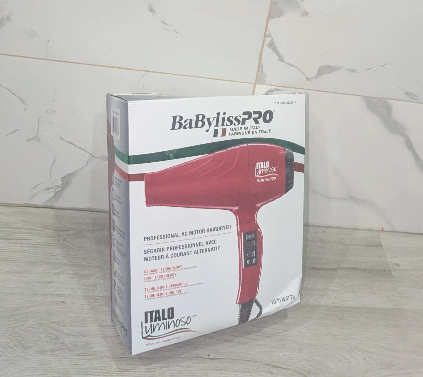 **BaBylissPRO ITALO LUMINOSO Professional AC Motor Hair Dryer**