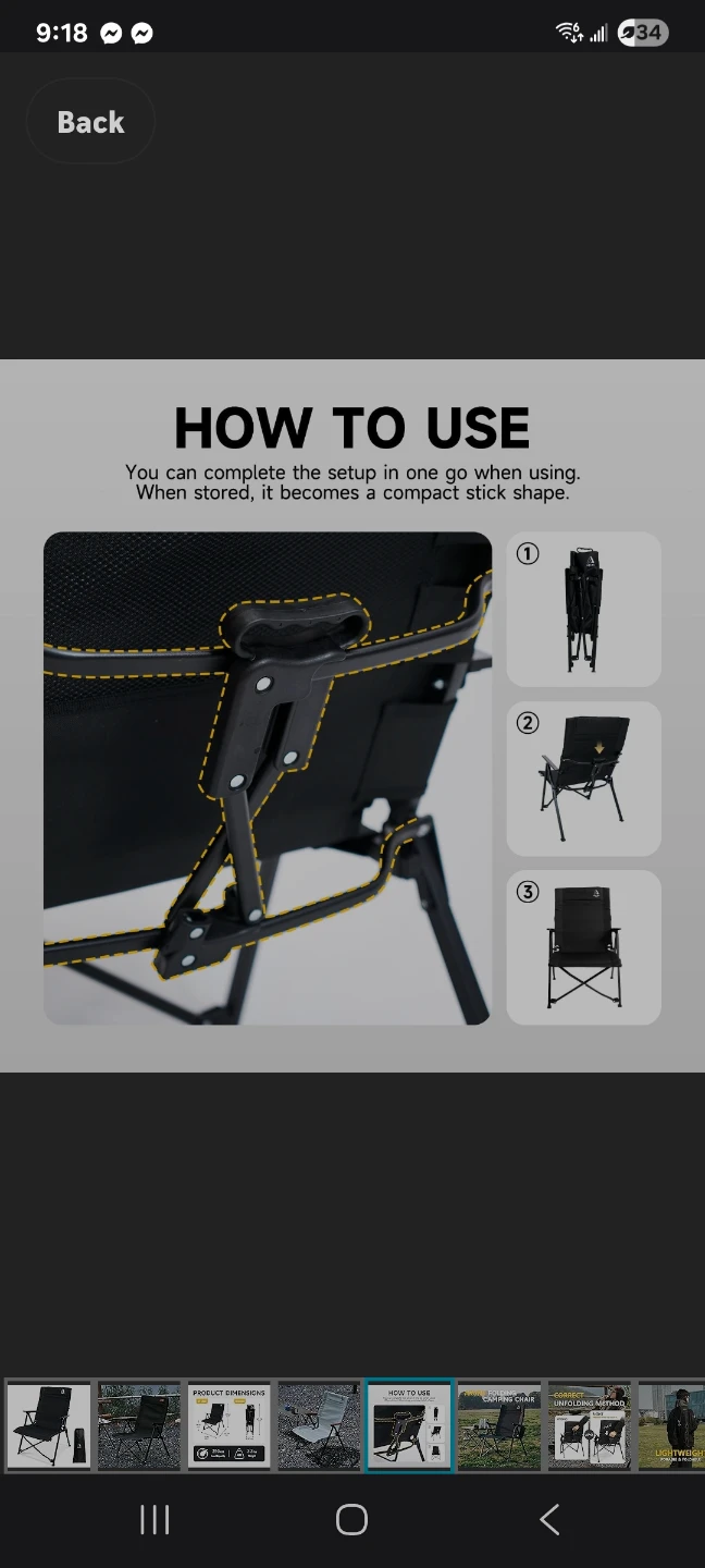 2 Folding Camping Chair brand new - photo 4