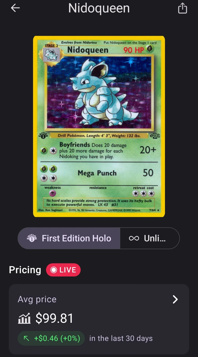 Nidoqueen Pokemon Card - photo 3