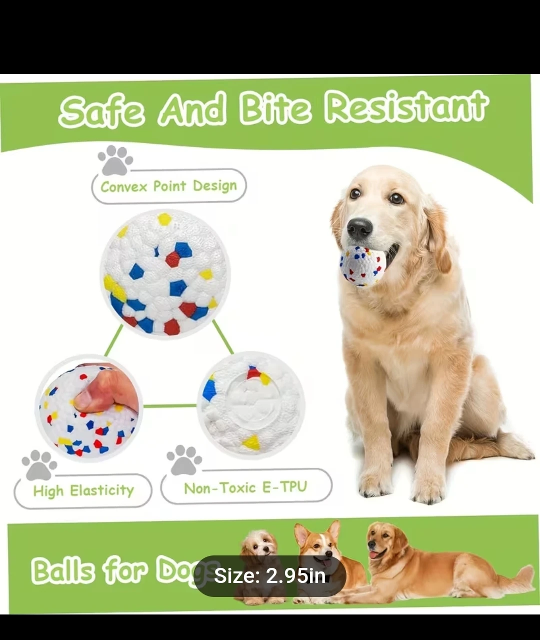 Bite-Resistant Dog Toy Ball *new - photo 4