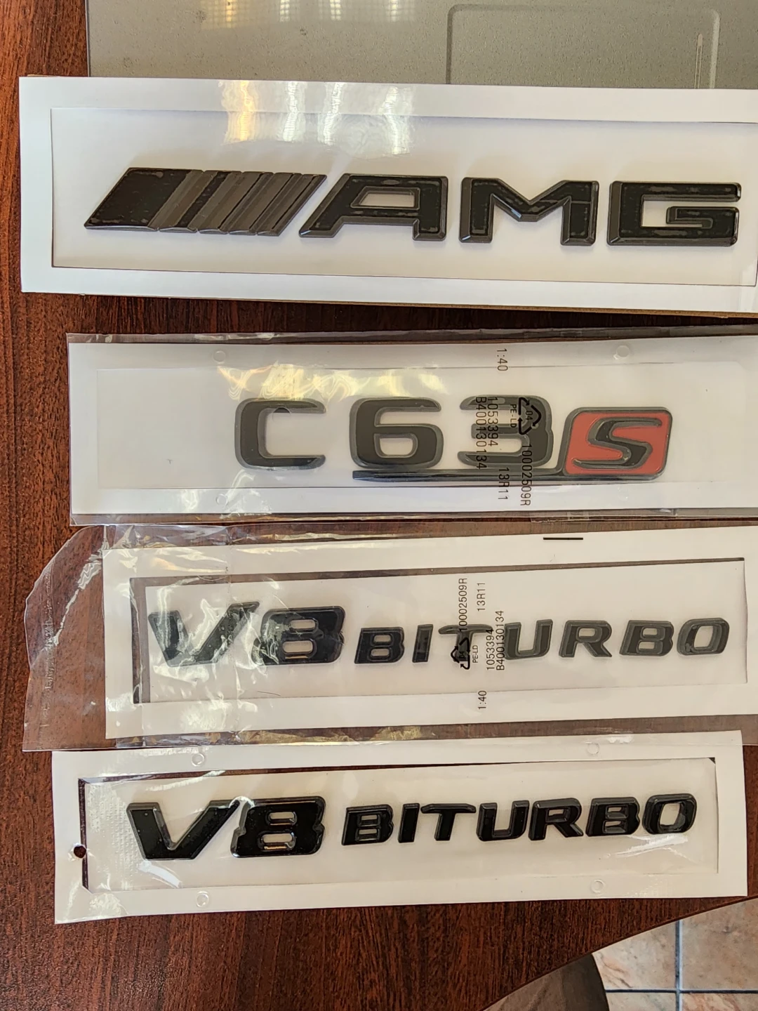 Mercedes-AMG C63S V8 Biturbo Emblems - photo 2
