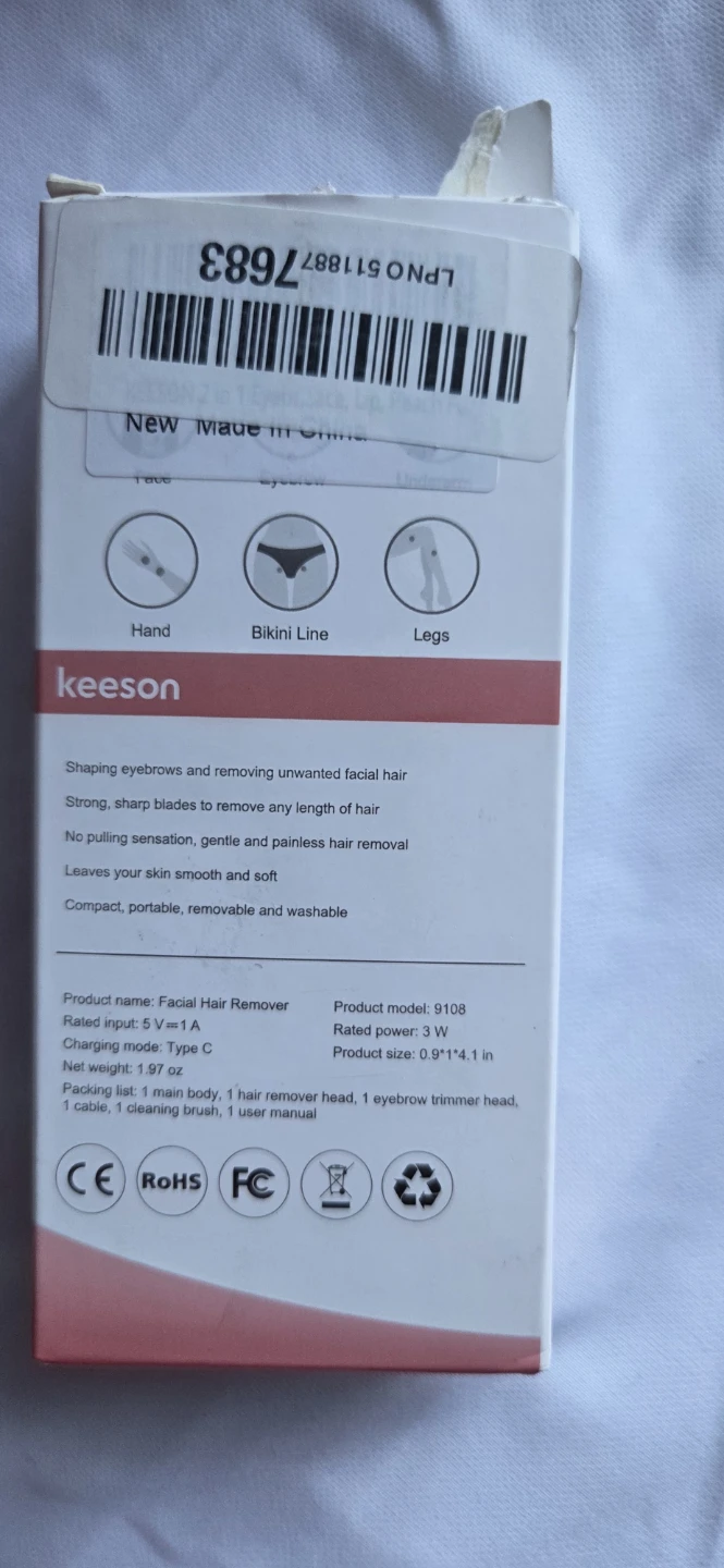 Keeson Facial Hair Remover and Eyebrow Trimmer - photo 4