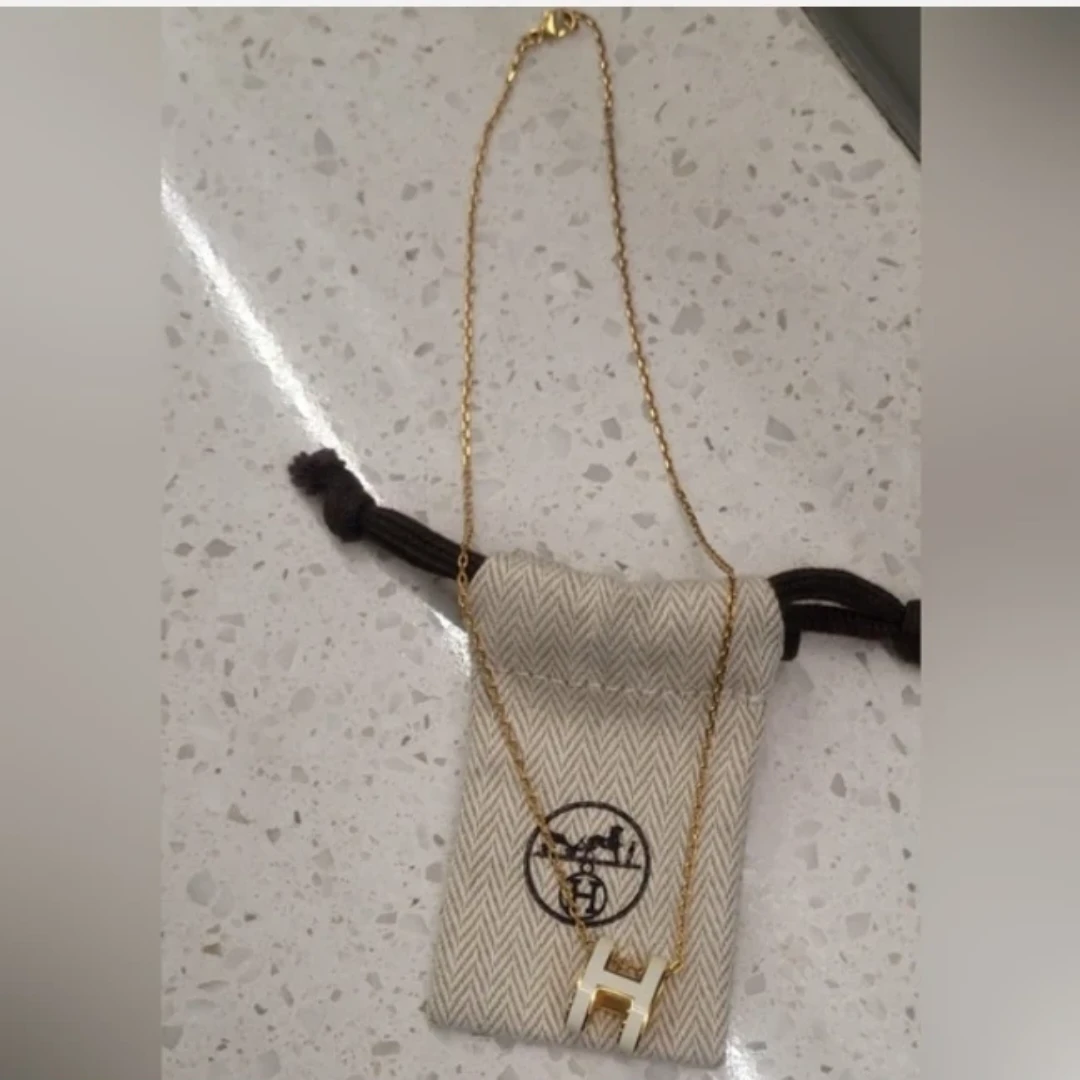 Authentic HERMES H necklace - photo 4