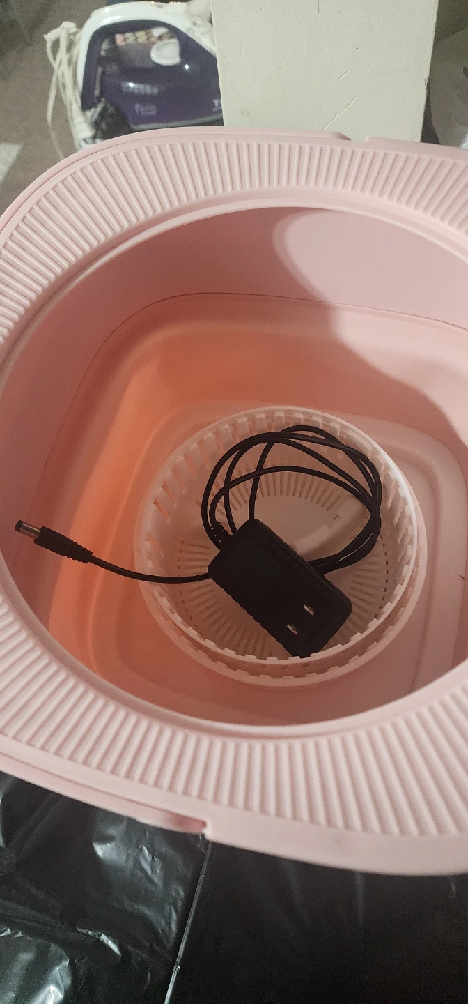 Pink Collapsible Washing Machine with Drain