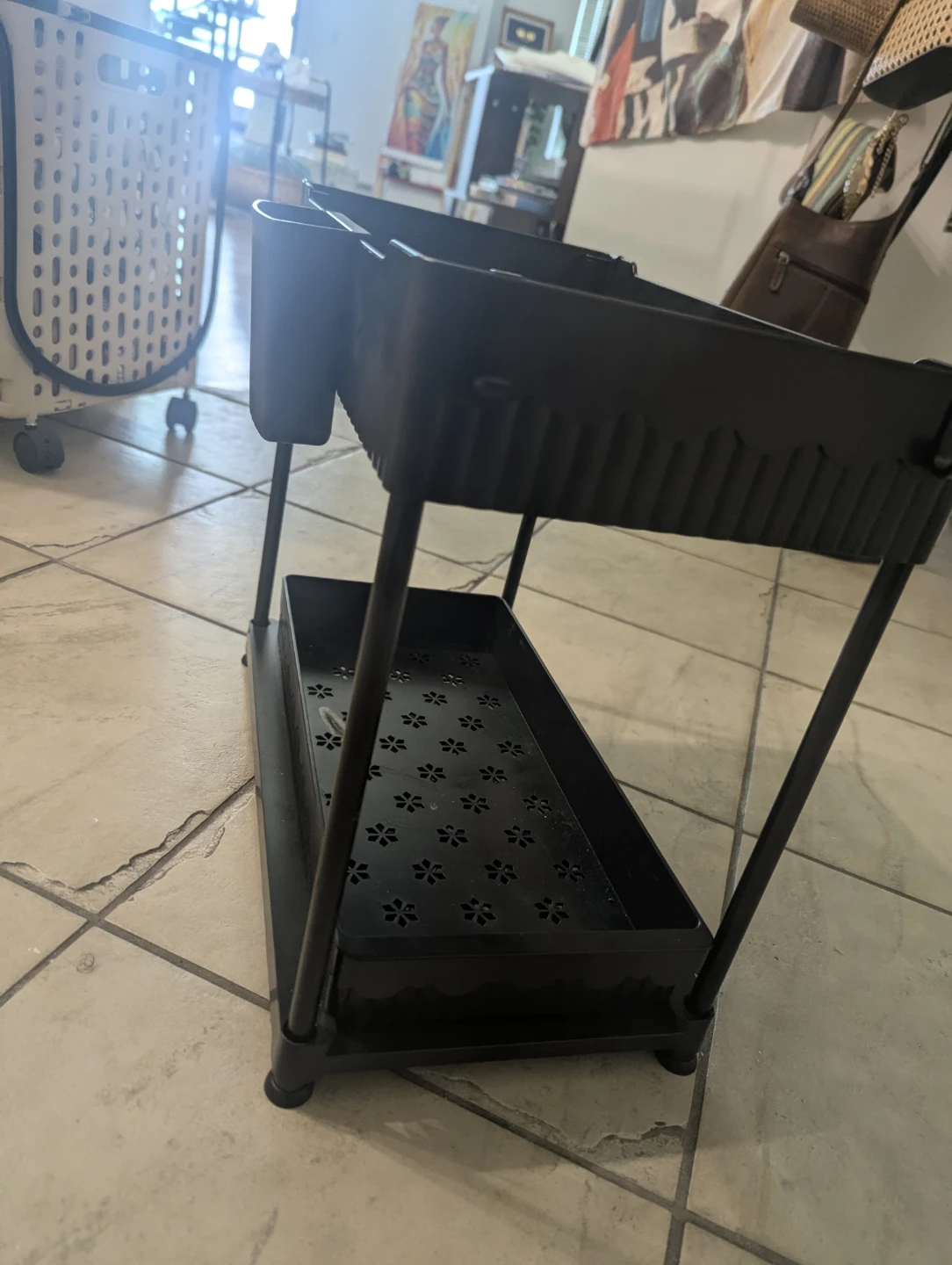 Black 2-Tier Under-sink organizer - photo 3