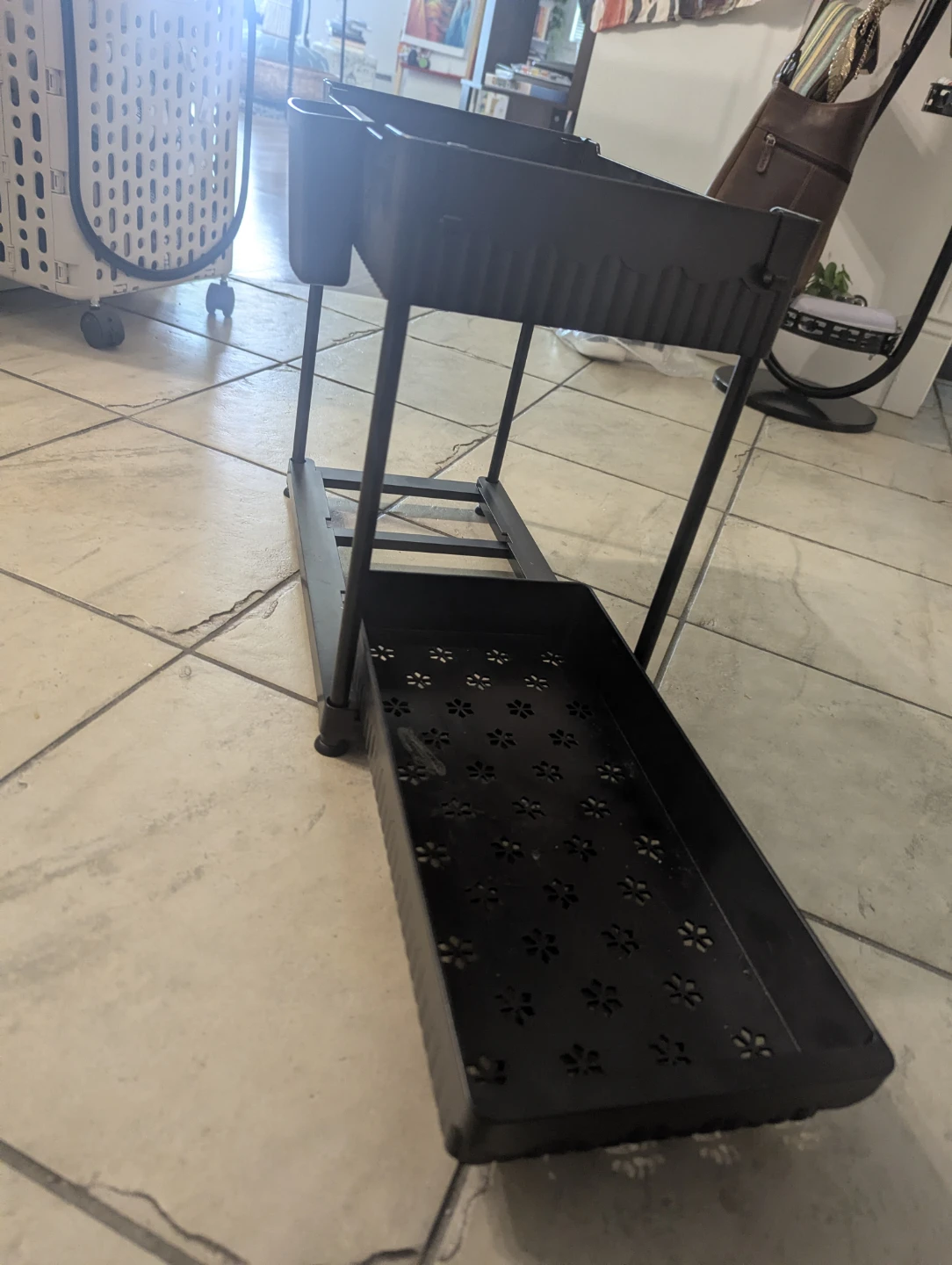 Black 2-Tier Under-sink organizer - photo 4