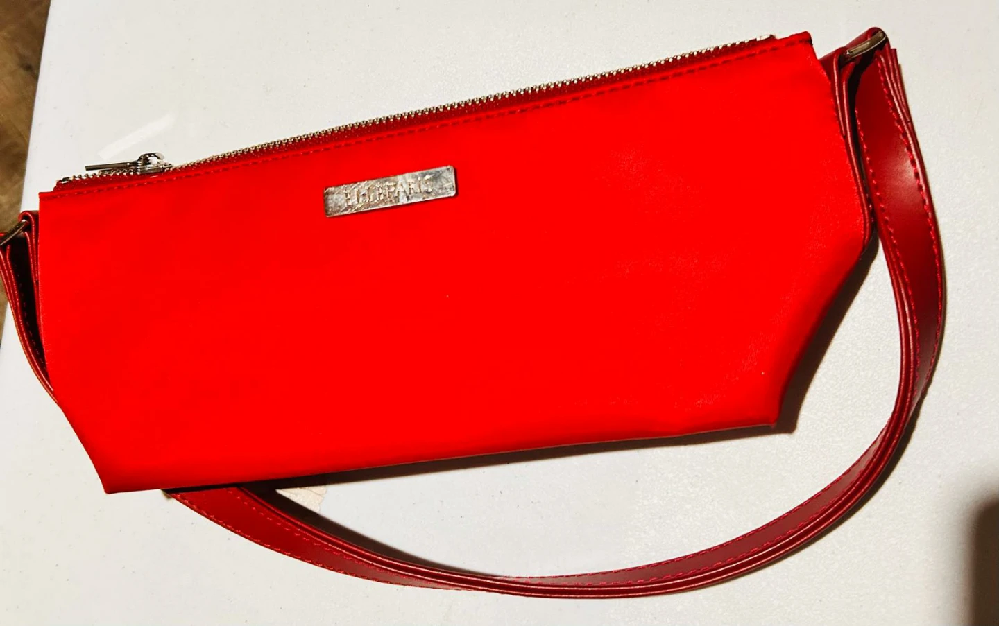 Red Baguette Bag