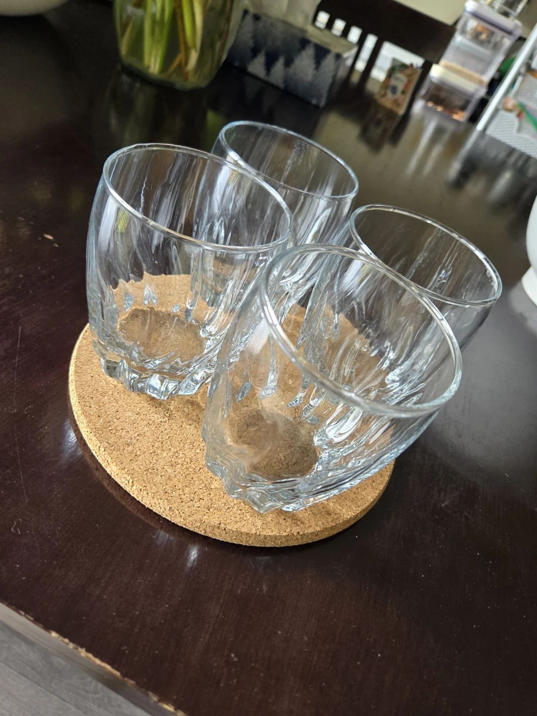 Set of 4 Clear Glasses