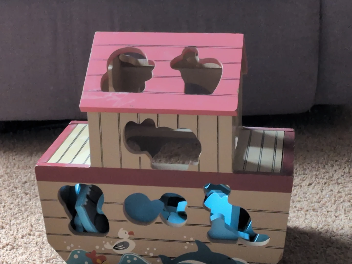 Wooden Noah's Ark Shape Sorter Toy