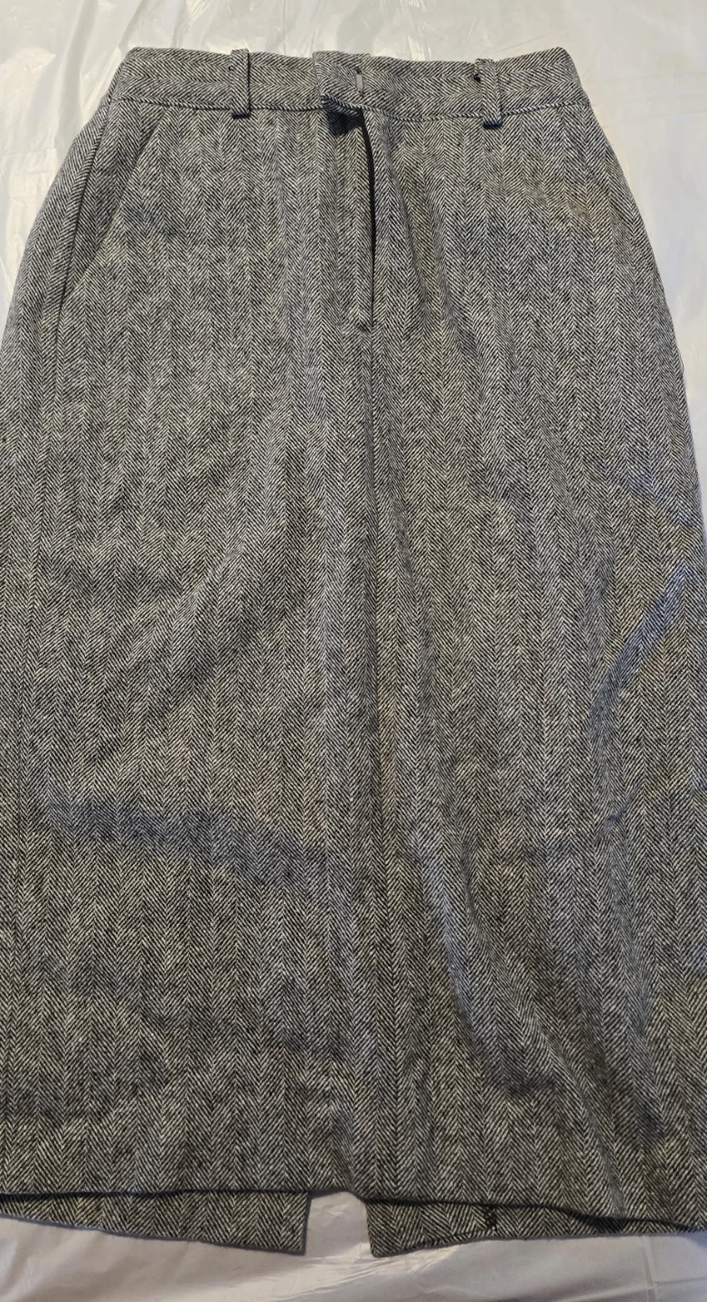 Lote Herringbone Wool Blend Pencil Skirt Small - photo 4