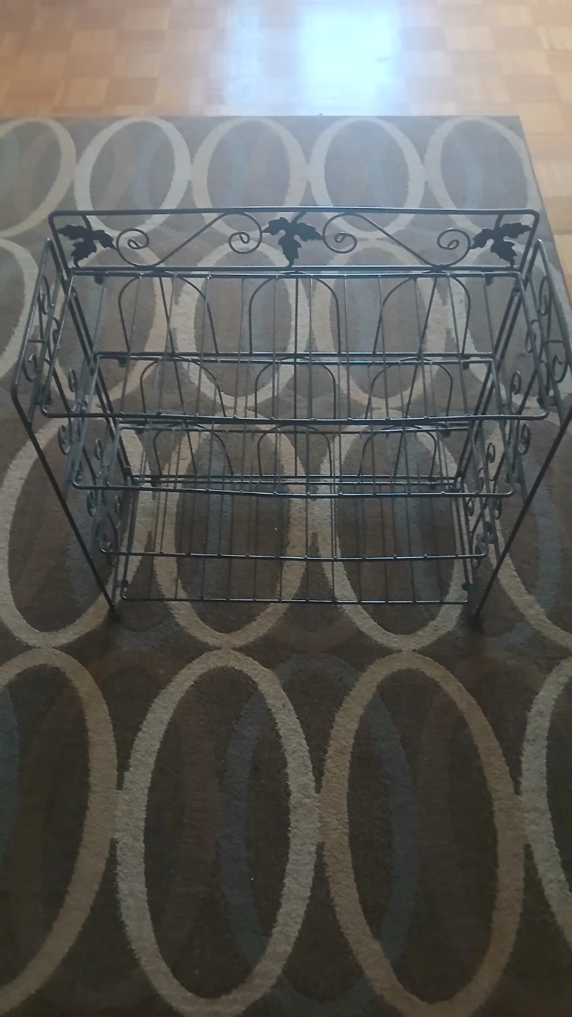 Wrought Iron Tiered Wire Shelf Rack - photo 2