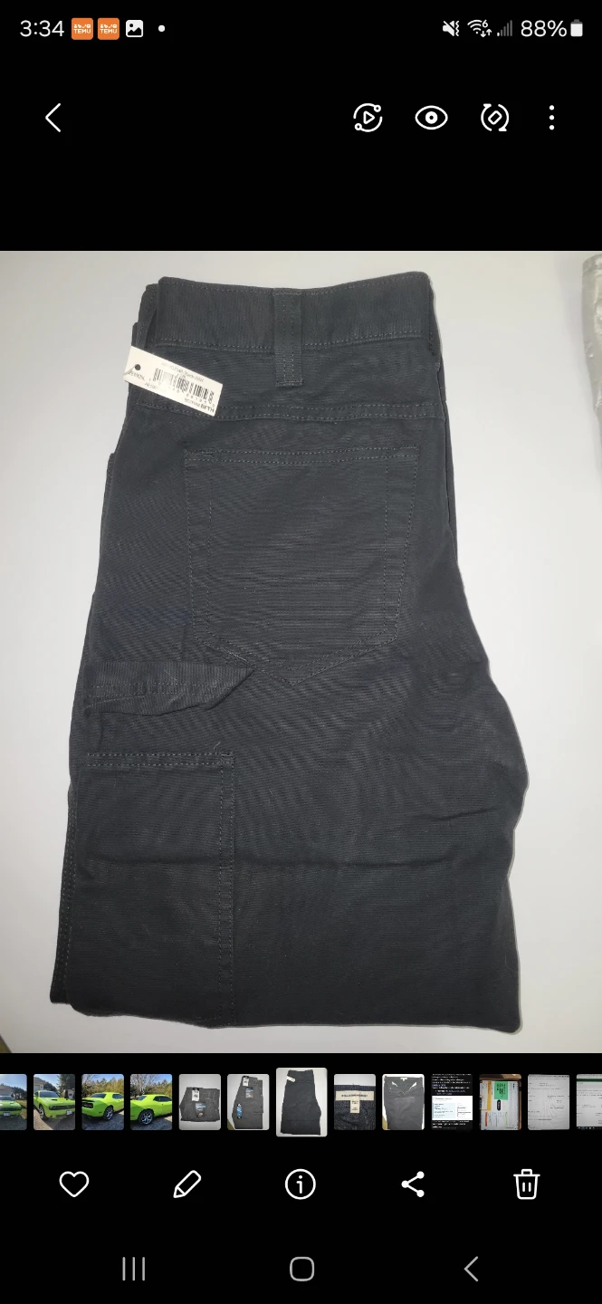 Amazon Essentials Men's Size 28W x 28L Black Cargo Pants - photo 2