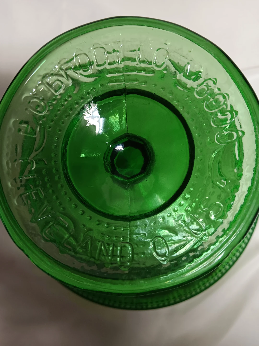 Green Glass Pedestal Candy Dish - photo 2