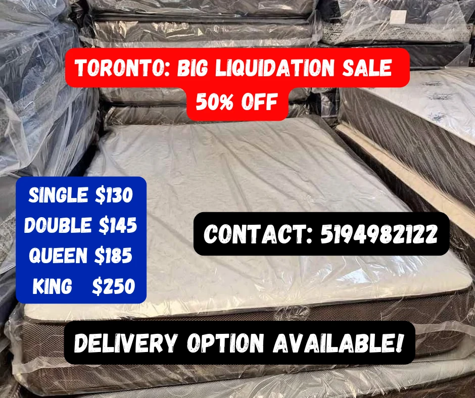 Mattresses On Sale - Single, Double, Queen, King Sizes Available