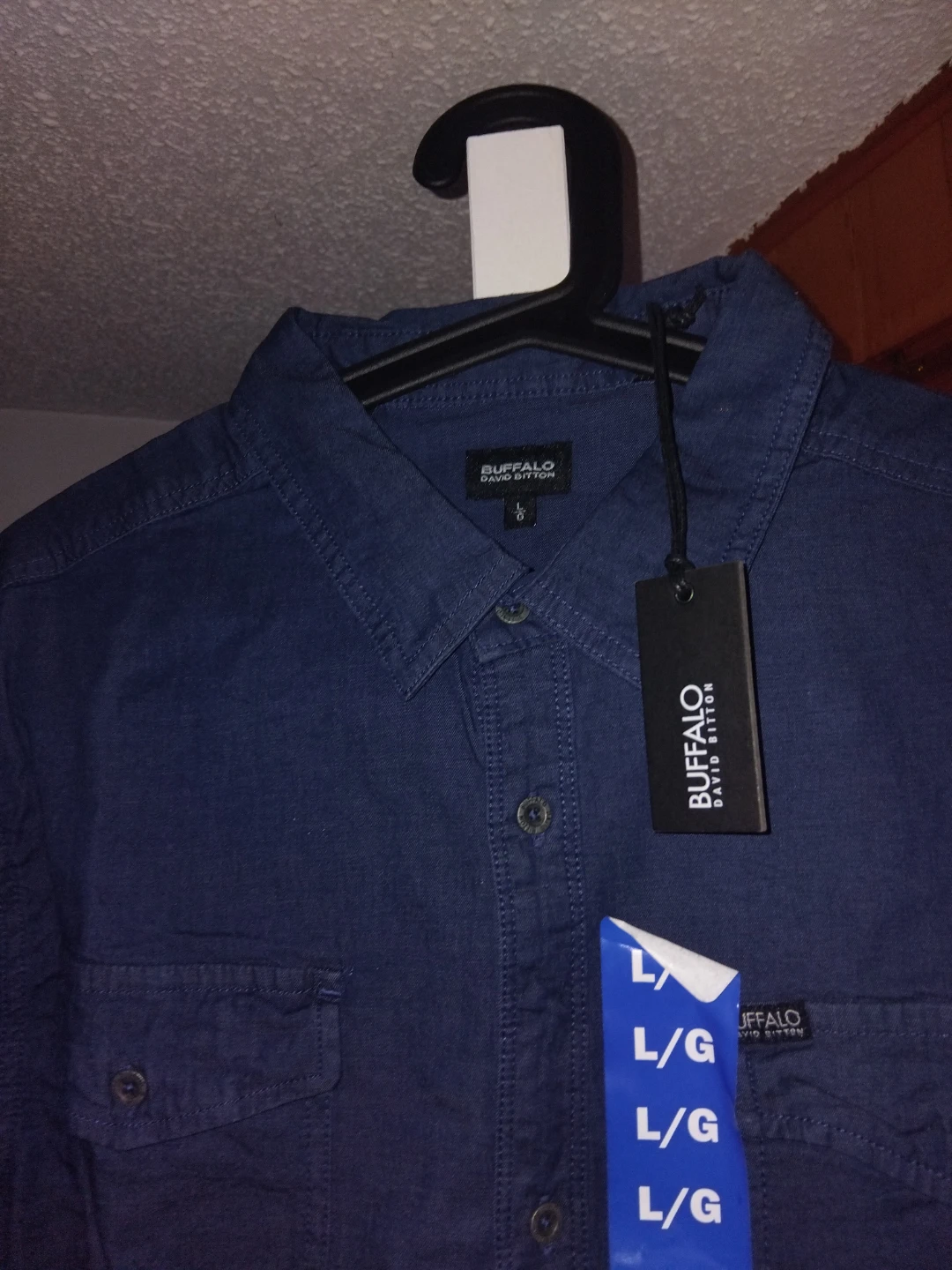 Buffalo David Bition Long Sleeve Shirt - Navy - Size L/G - photo 4