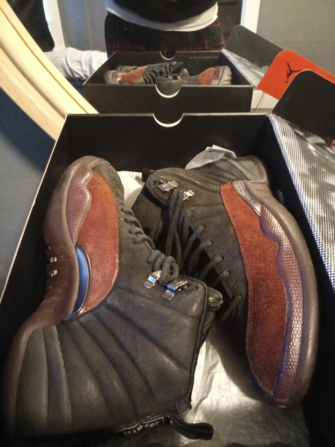 Air Jordan 12 Retro SP "A Ma Maniére" Black Burgundy Size 8.5 - photo 3