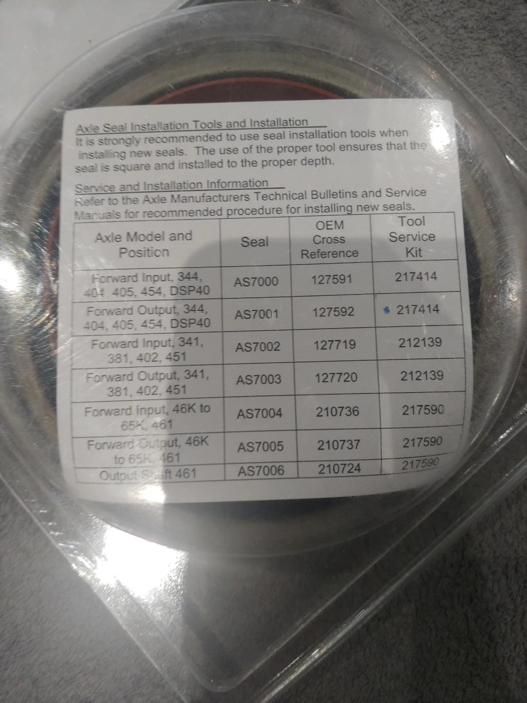 TRP AS7000 Axle Seal - photo 3