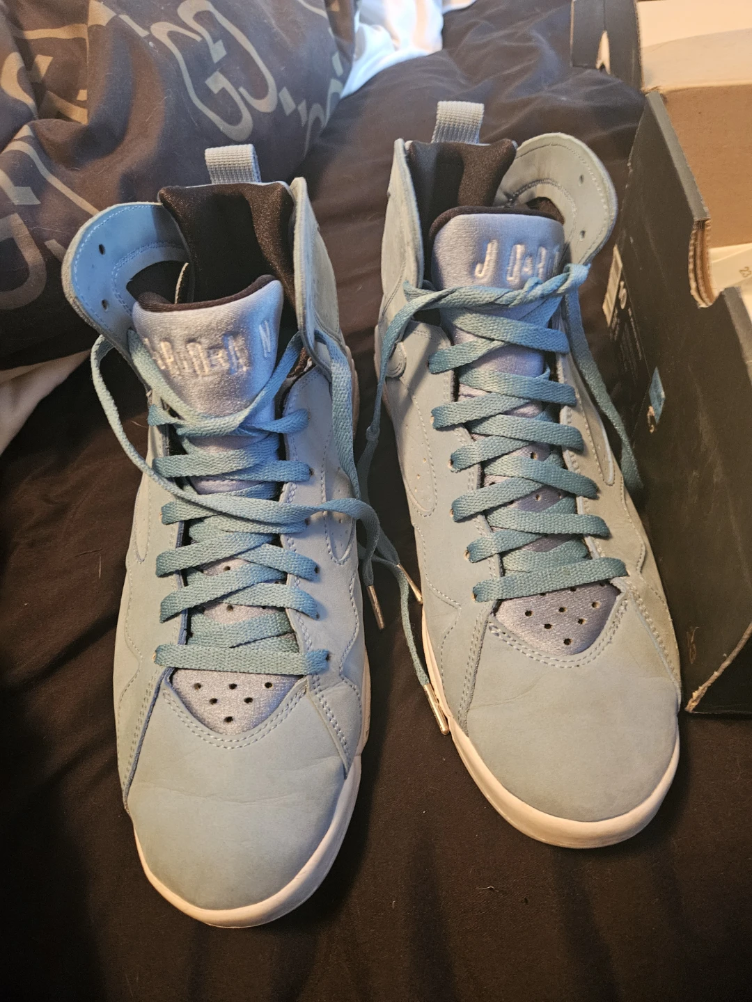 Air Jordan 7 Retro 'University Blue' Sneakers Size 10 - photo 2