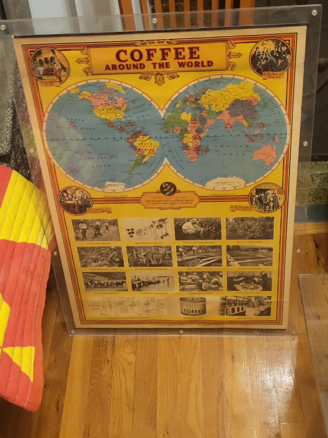 Coffee Around the World Vintage  Poster - photo 2
