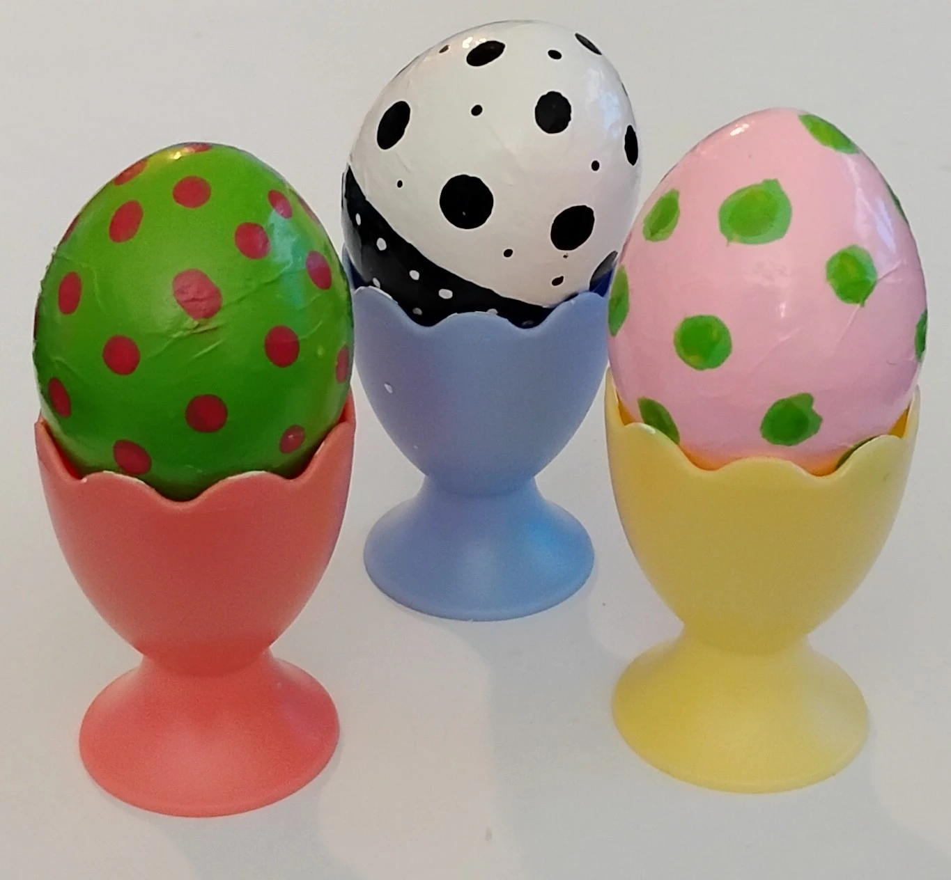 Hand-painted Polka Dot Decorative Eggs