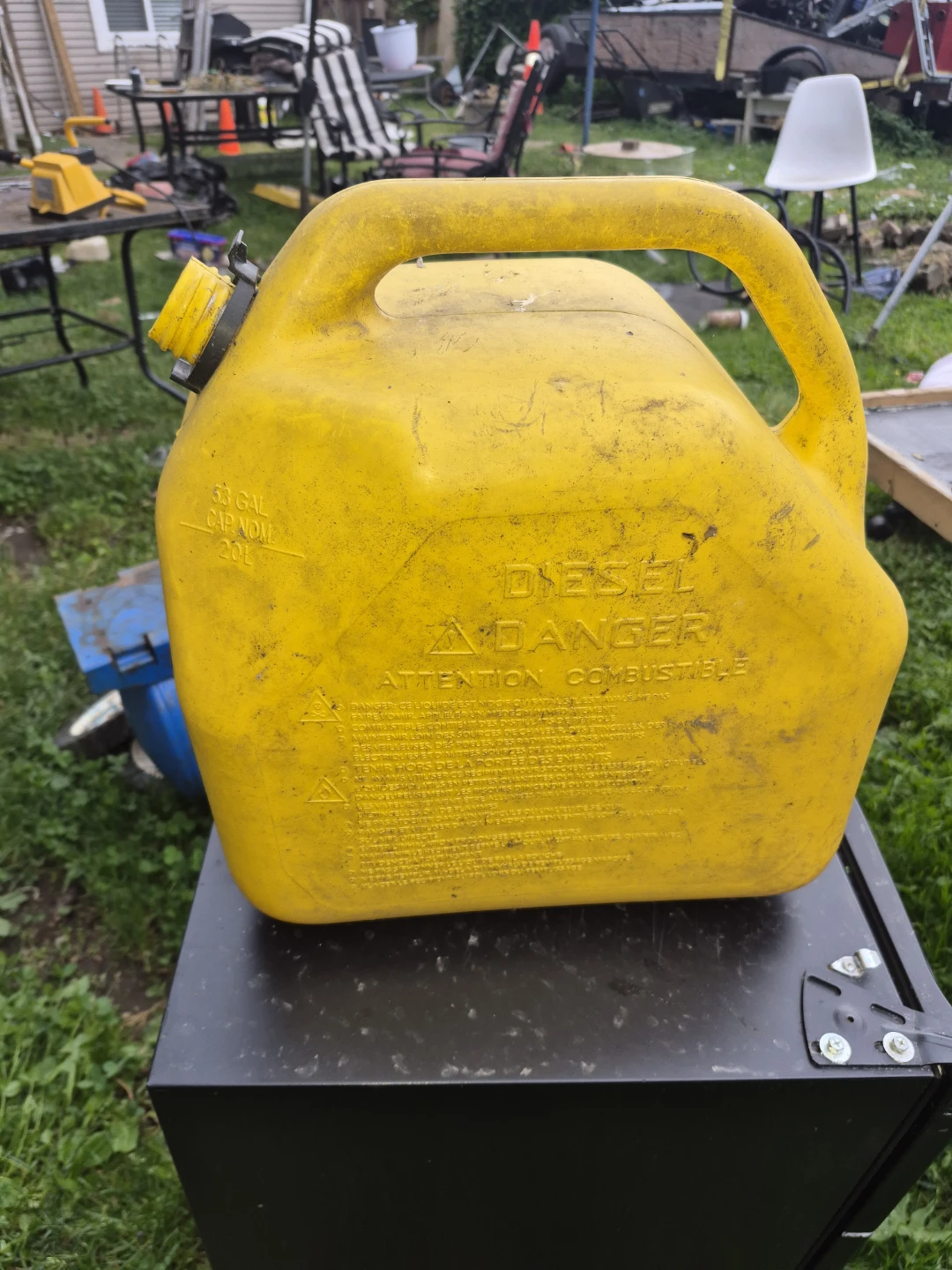 Yellow 5 Gallon Diesel Gas Can