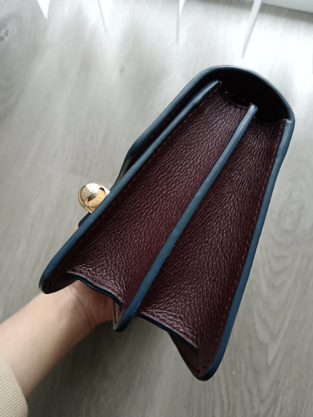 Strathberry Mini East to West Bag in Navy and Vanilla - photo 5