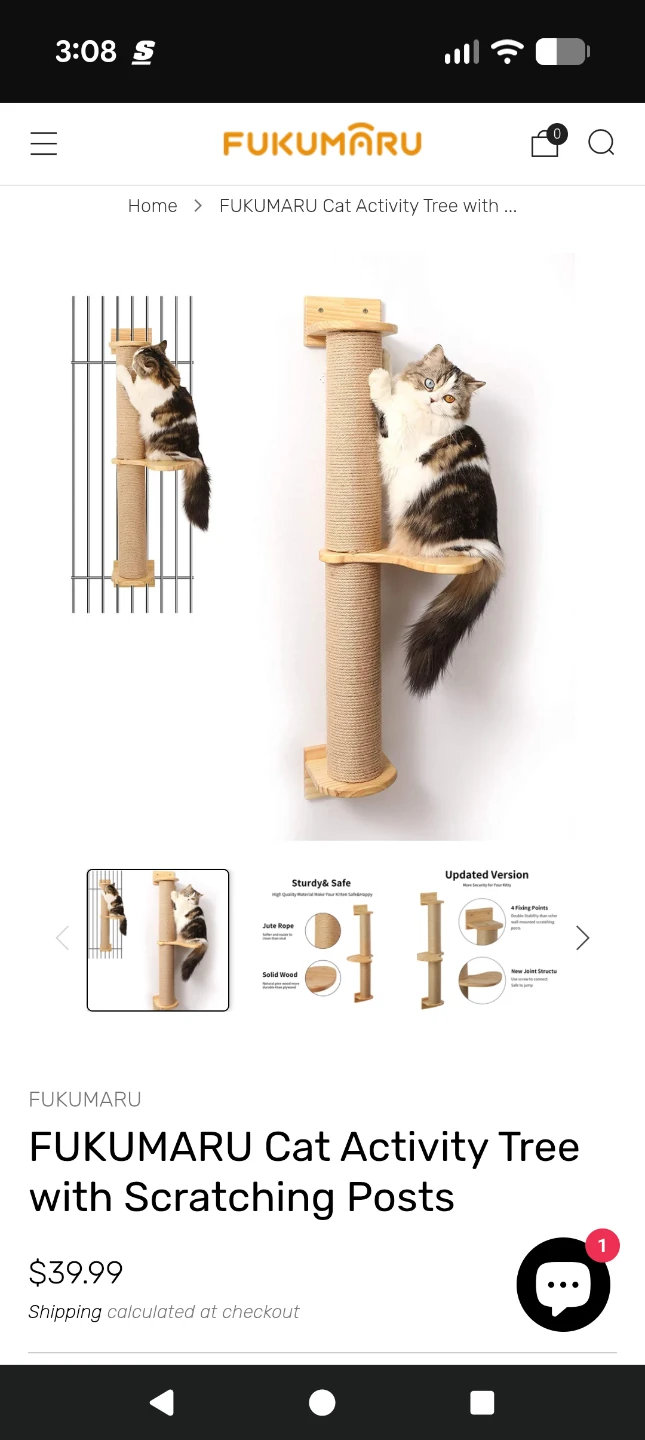 FUKUMARU Cat Activity Tree with Scratching Posts