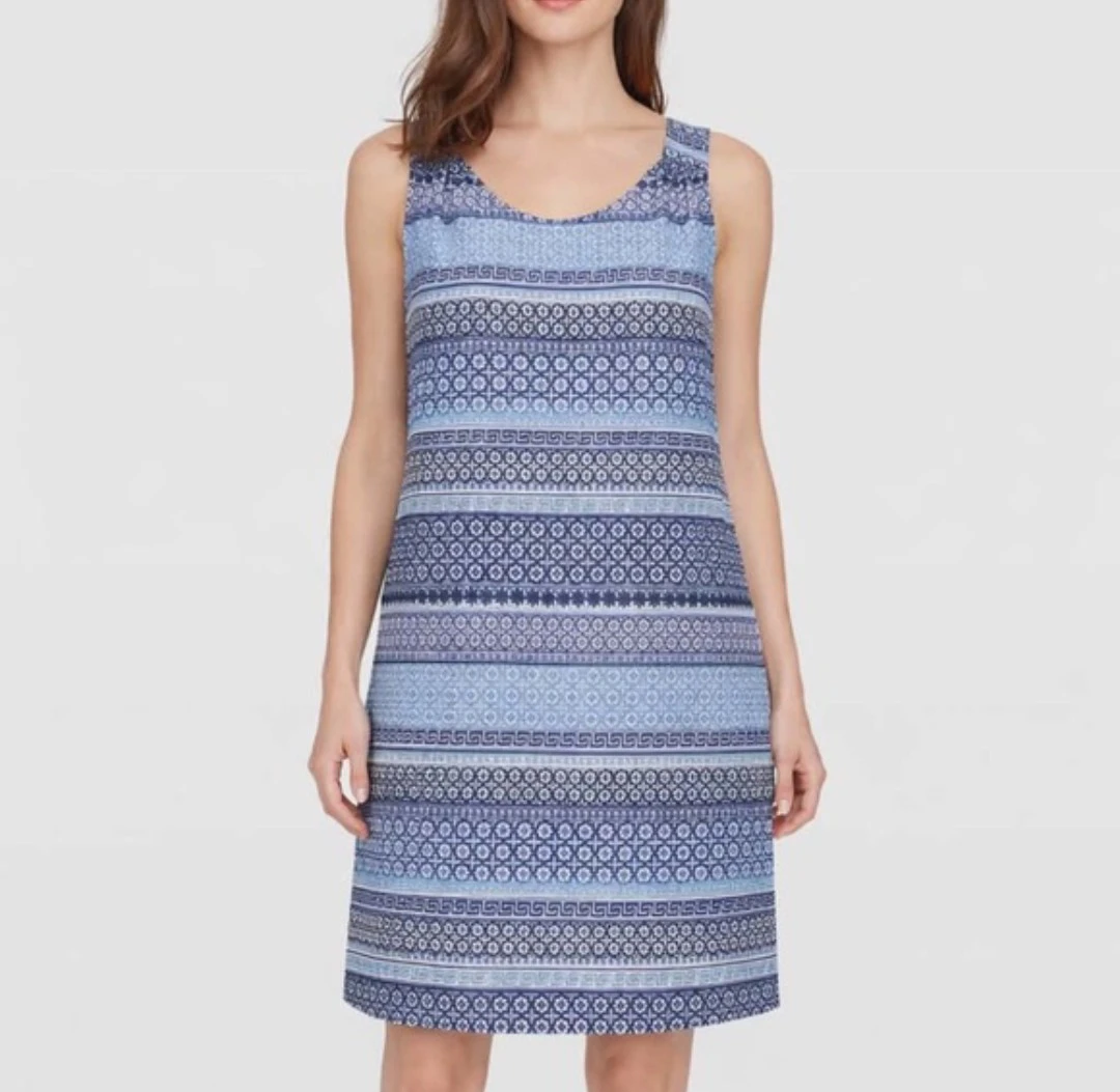 Lila Rose Women's Mosaic Print Shift Dress- Size 4