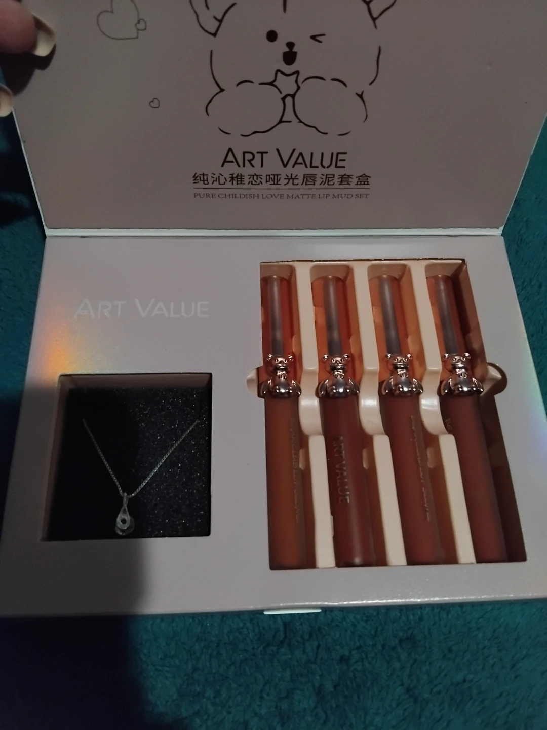 ART VALUE Pure Childish Love Matte Lip Mud Set with Necklace - photo 2