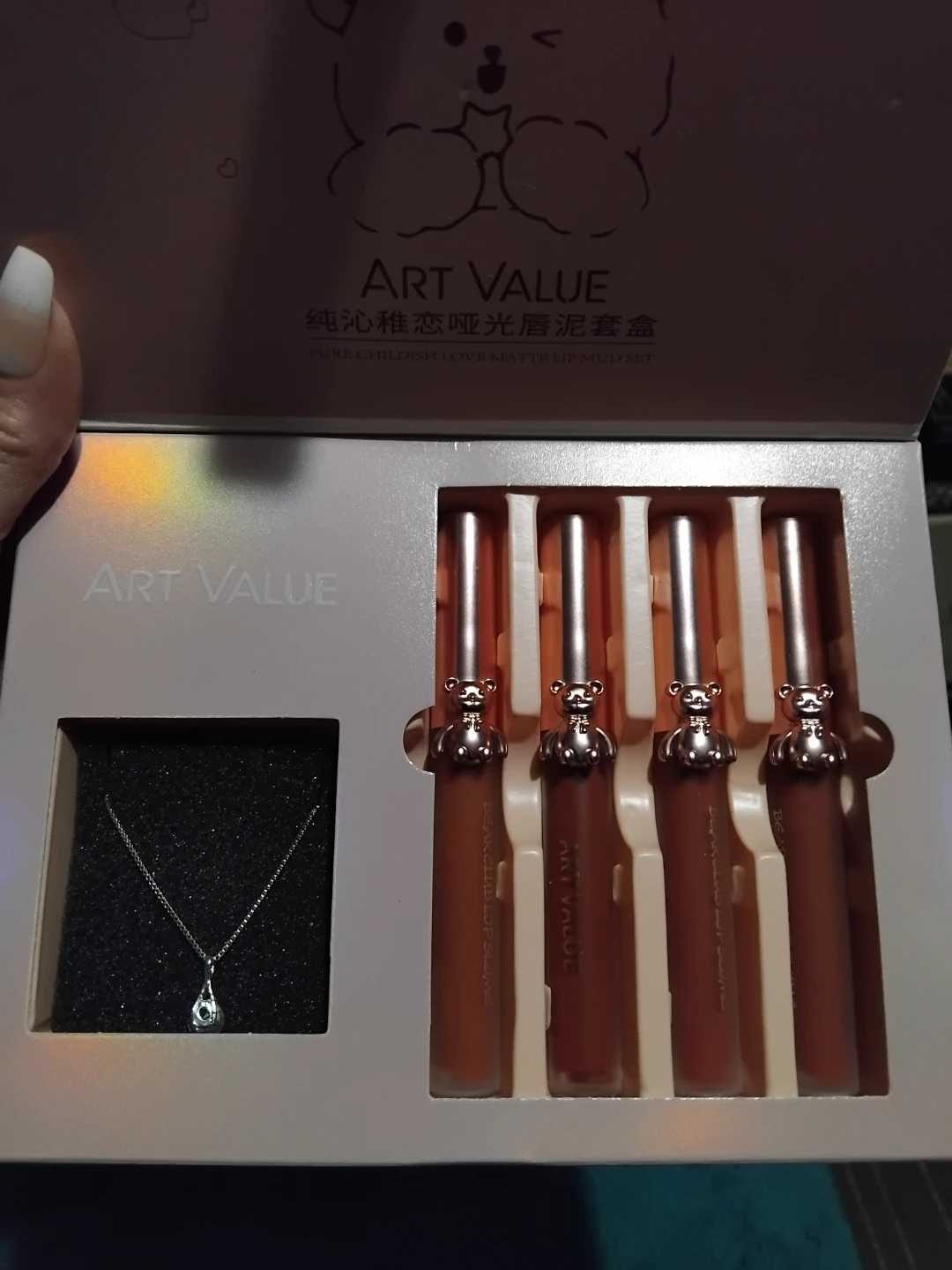ART VALUE Pure Childish Love Matte Lip Mud Set with Necklace - photo 3